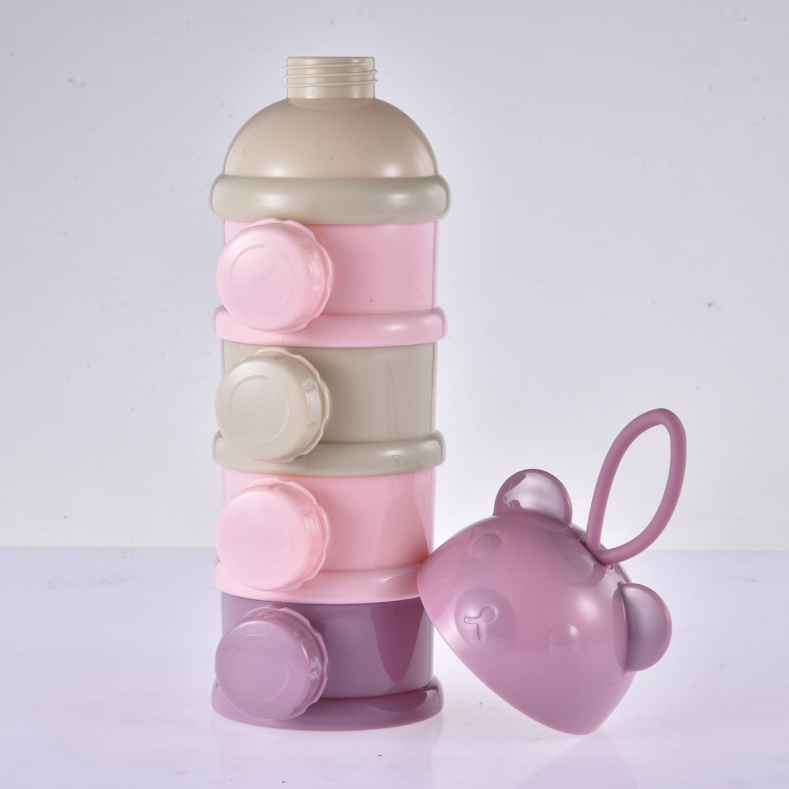 Baby Food Dispenser - Formül Kabı 4 Bölmeli Taşınabilir Mama