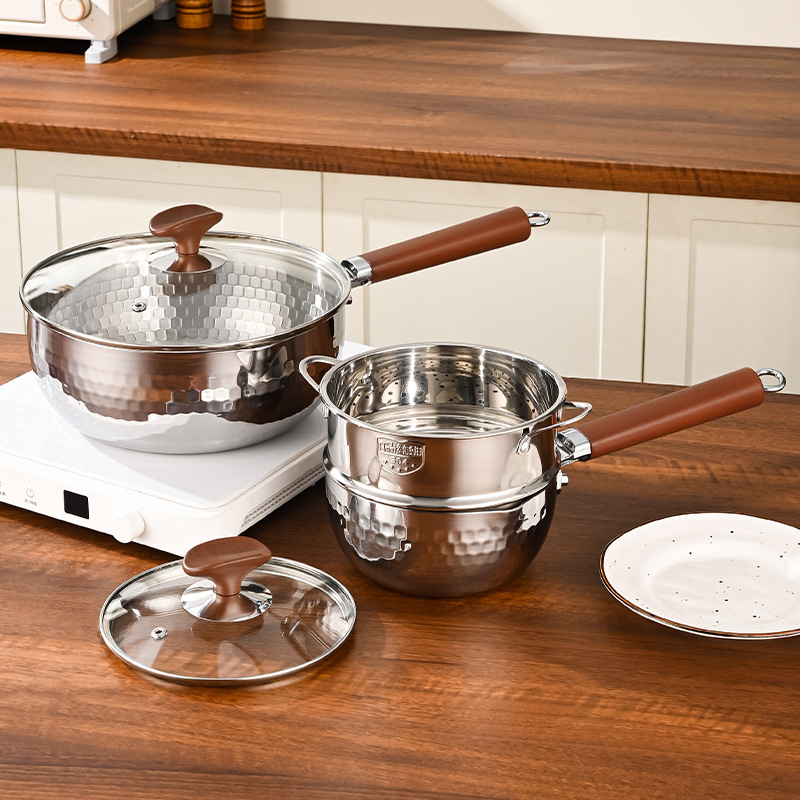 Baby Food Steamer - 316L paslanmaz çelik kar beyazı düz