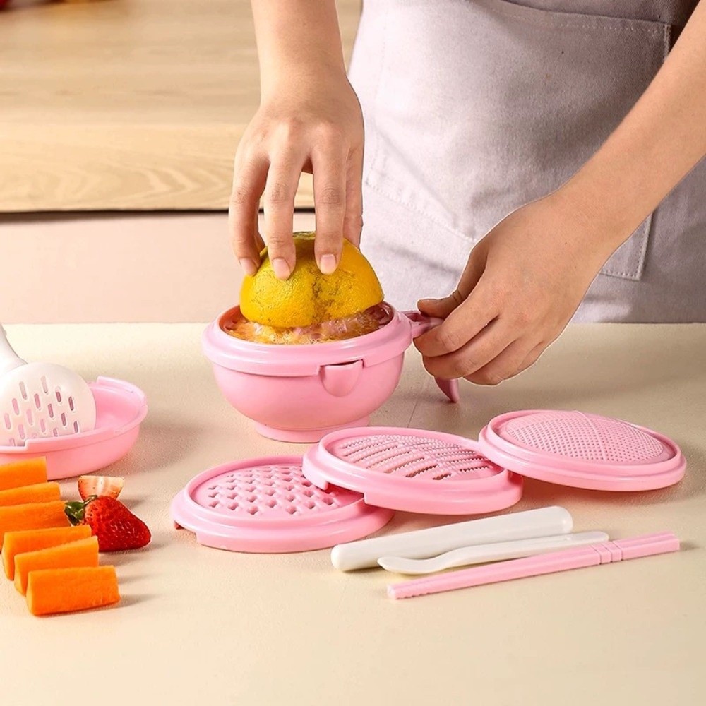 Baby Food Grinding Bowl - Düz renk Bebek Maması Öğütme Kabı
