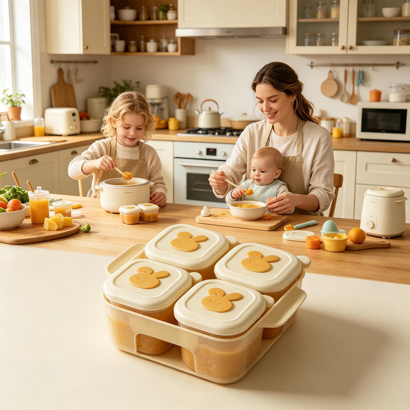 Freezer Tray Baby - Kapaklı yiyecek dondurucu tepsisi çocuk suyu