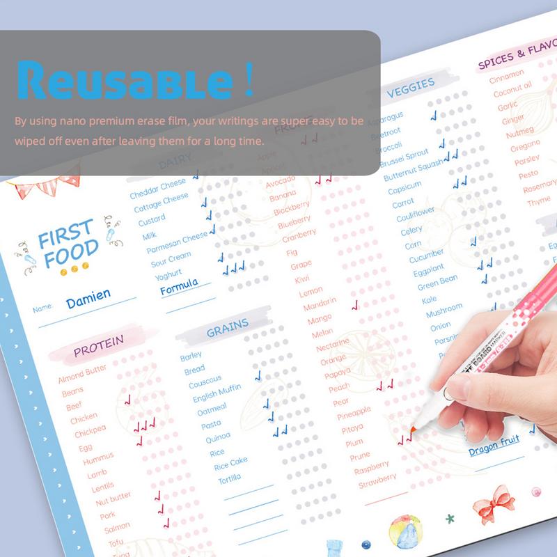 Baby Food Checklist - Bebek İlk Gıdalar Kontrol Listesi Manyetik