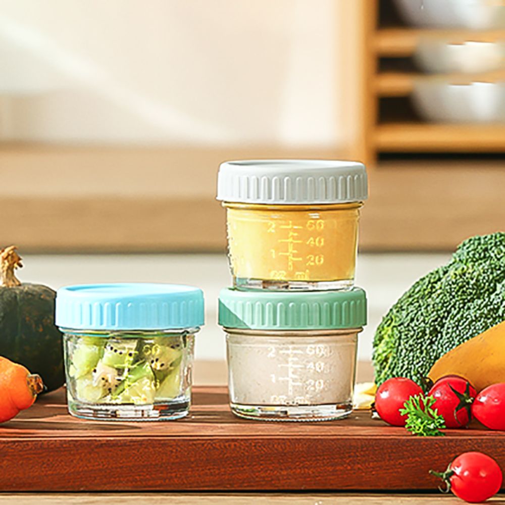 Baby Food Glass Jars - 6 adet Mason Kavanoz Cam Bebek
