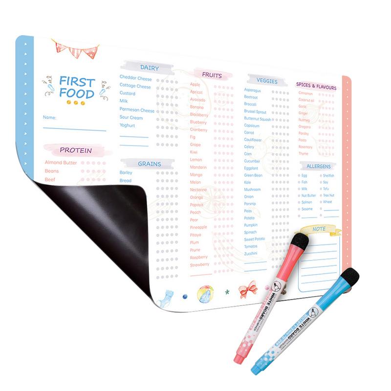 Baby Food Checklist - Yeniden Kullanılabilir İlk Yiyecek Takip Cihazı