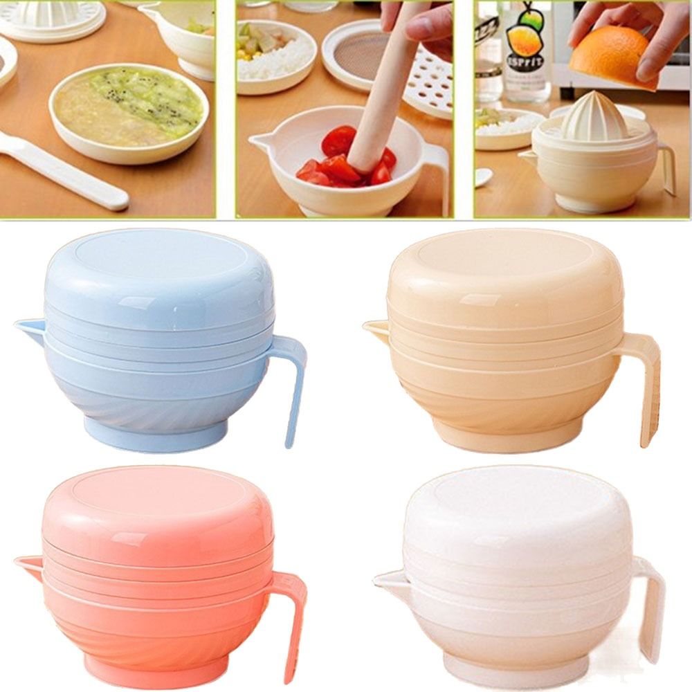 Baby Food Kit - 7 Parça Taşınabilir Gıda Öğütme Kasesi