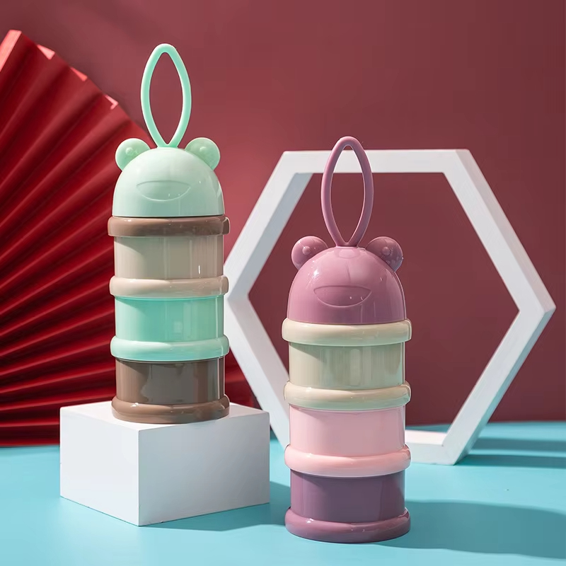 Baby Food Dispenser - Renkli Süt Tozu Kutusu Kullanışlı ve