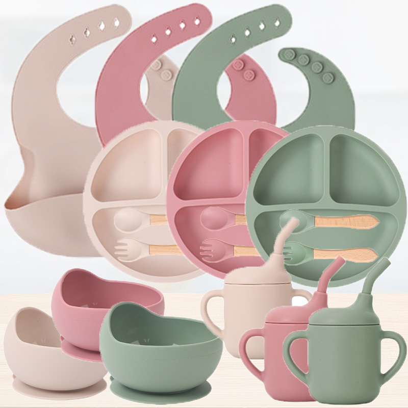 Baby Food Kit - Çocuk silikon sofra seti bebek tamamlayıcı