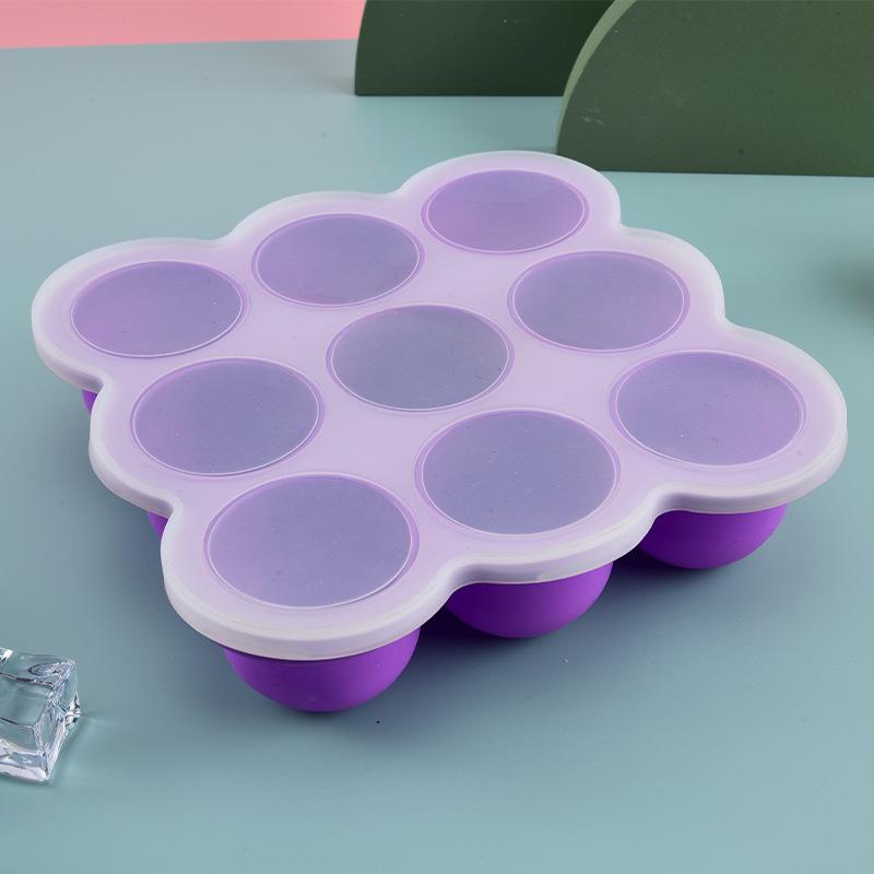 Freezer Tray Baby - Bebek Maması Silikon Kap 9 Bölmeli