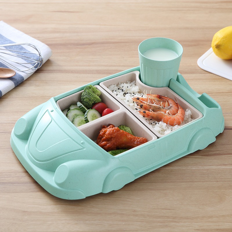 Baby Food With Fiber - Yaratıcı Araba Şekilli Bambu Elyaf Bebek