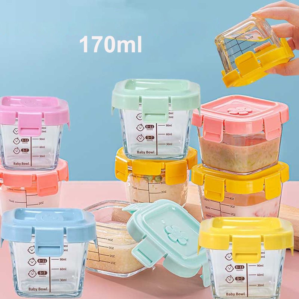 Baby Food Glass Jars - 170ml cam gıda saklama kutusu dondurulmuş