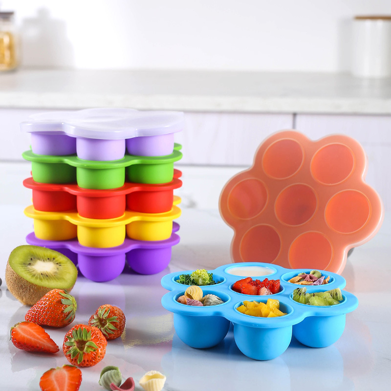 Freezer Tray Baby - 7 Bölmeli Yeniden Kullanılabilir Silikon Bebek