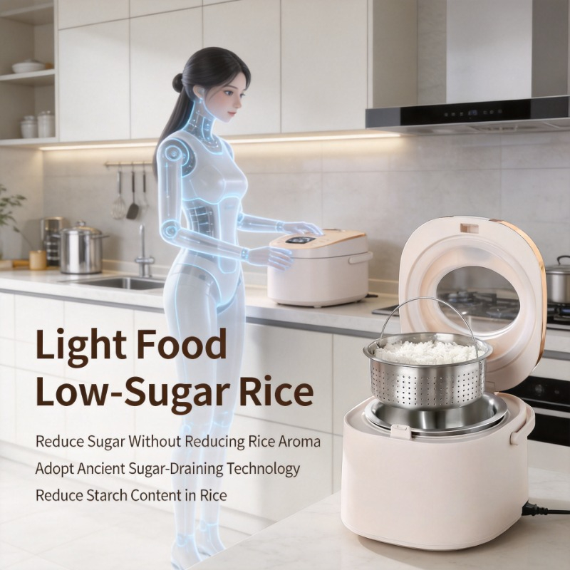 Baby Food Steamer - Akıllı Düşük Şekerli Elektrikli Pirinç Pişirici