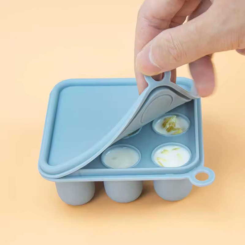 Baby Food Guide - Silikon Bebek Maması Dondurucu Tepsi Kapaklı