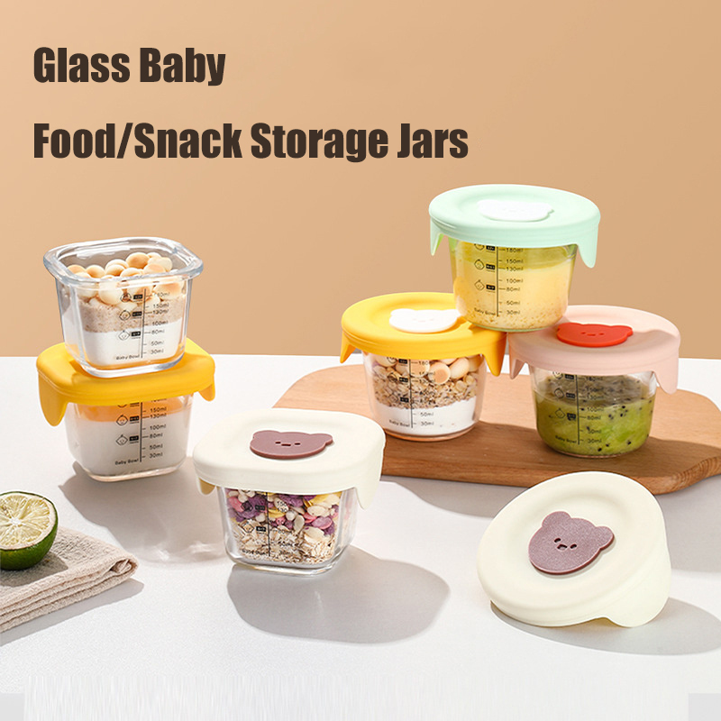 Baby Food Glass Jars - 180ml cam bebek maması saklama kavanozları
