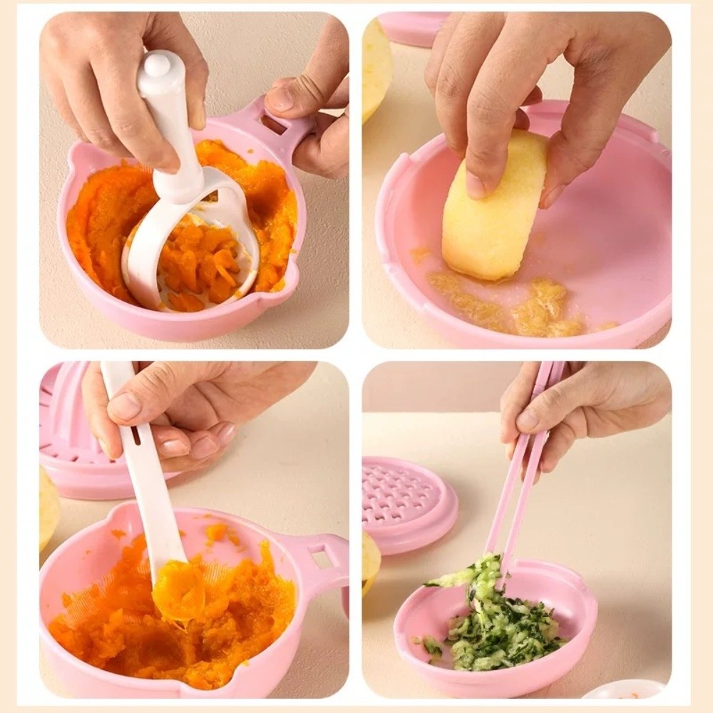 Baby Food Grinding Bowl - Düz renk Bebek Maması Öğütme Kabı