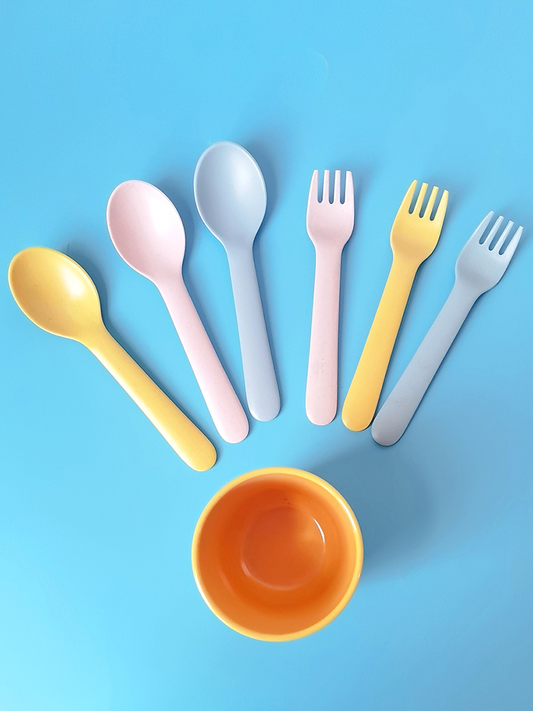 Baby Food With Fiber - Bambu Elyaf Çatal Kaşık Bebek Yardımcı