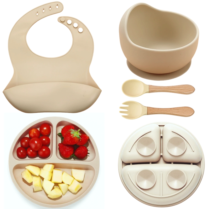 Baby Food Kit - 5 adet silikon bebek besleme seti