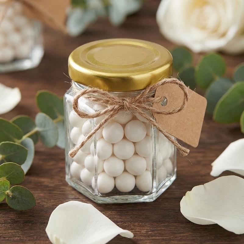 Baby Food Glass Jars - Toplu Mini Altıgen Kavanozlar, Baharatlar, Bal,