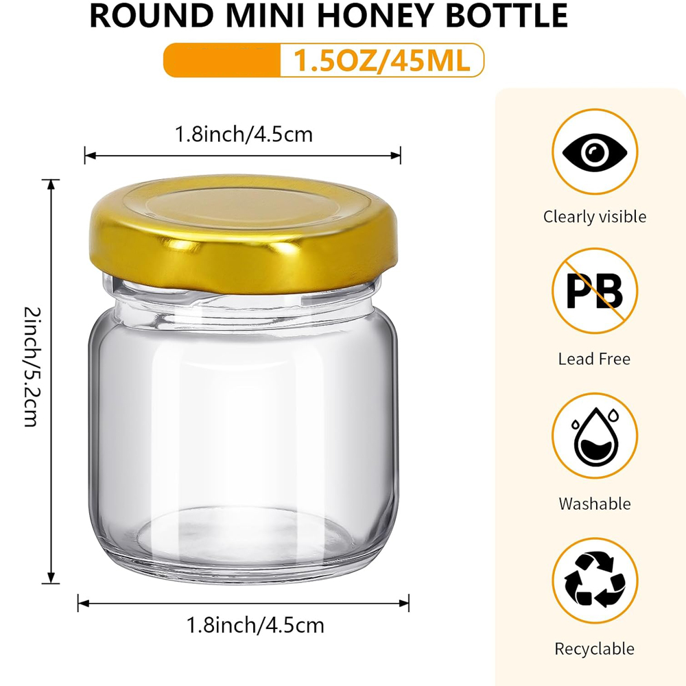 1.5 oz Yuvarlak Mini Şeffaf Ba - Baby Food Glass Jars incelemesi ve fiyatı