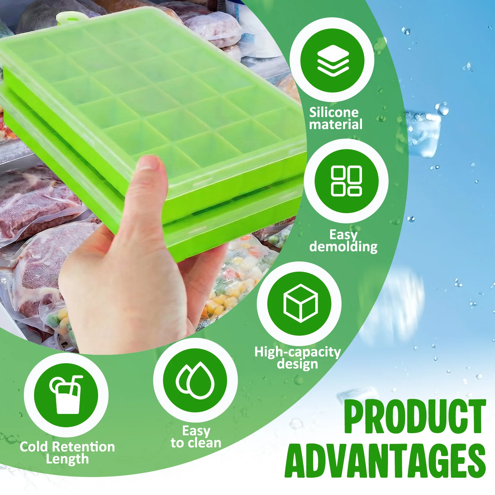 Silikon buz kalıbı kolay çıkar - Freezer Tray Baby incelemesi ve fiyatı