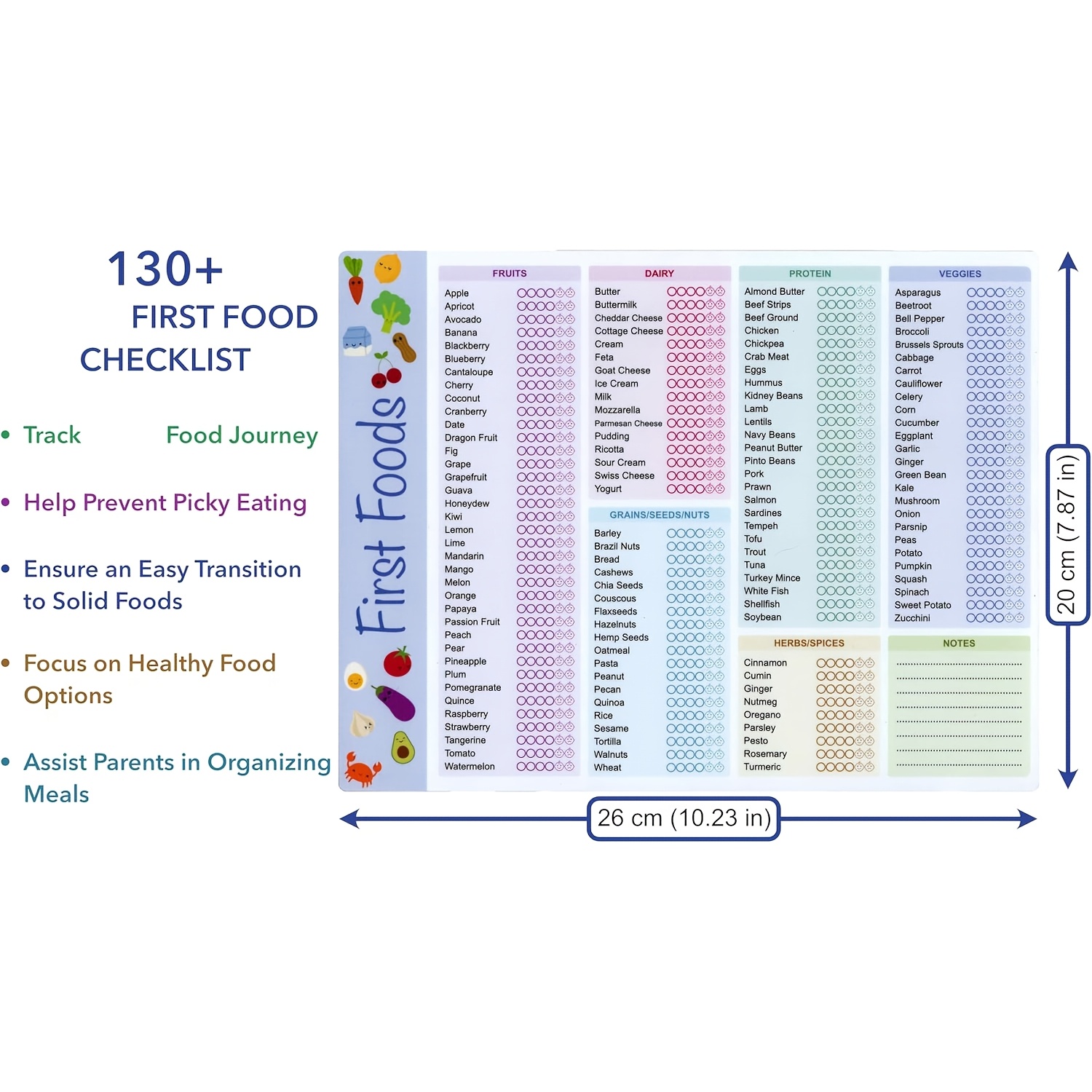 Bebek İlk Beslenme Takip Çizel - Baby Food Checklist incelemesi ve fiyatı