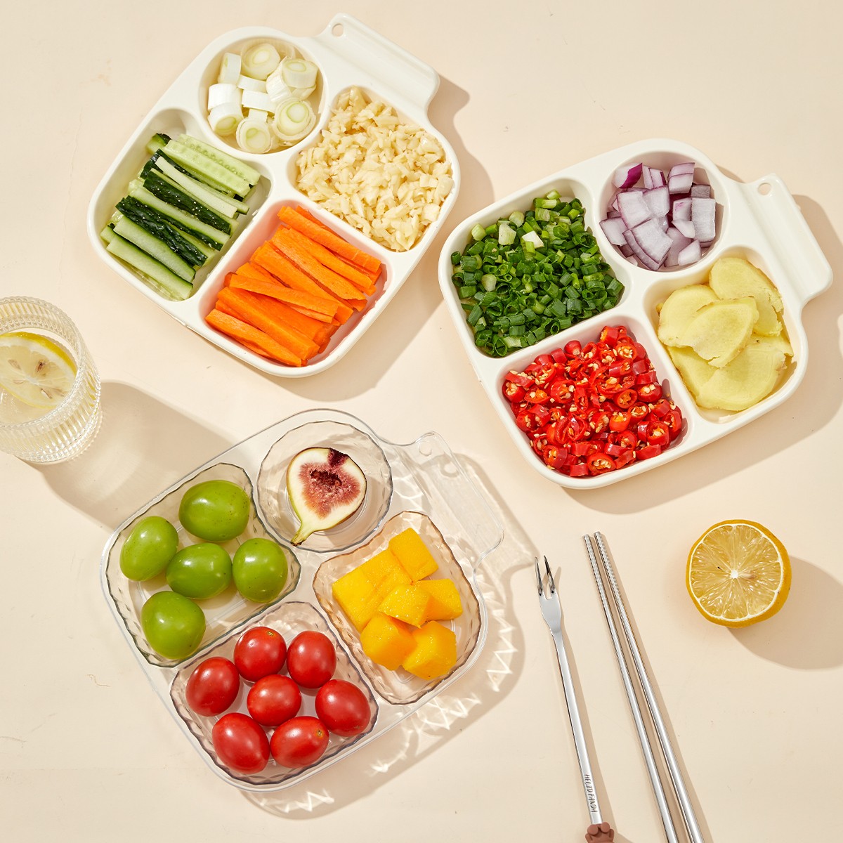 4 bölmeli sevimli çocuk yemek  - Freezer Tray Baby incelemesi ve fiyatı