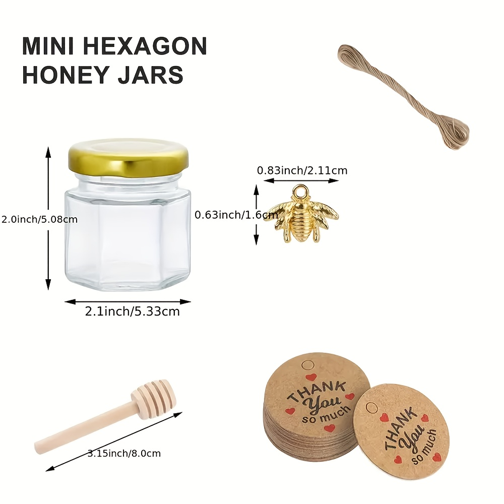 1.5oz, Altıgen Mini Cam Bal Ka - Baby Food Glass Jars incelemesi ve fiyatı